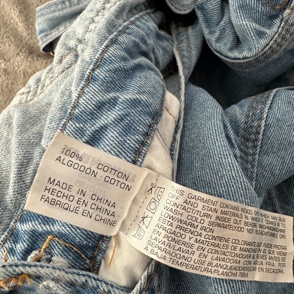 Vintage Unionbay Shortalls Women's MEDIUM Overalls Shorts Denim 90s Y2K - Picture 9 of 9